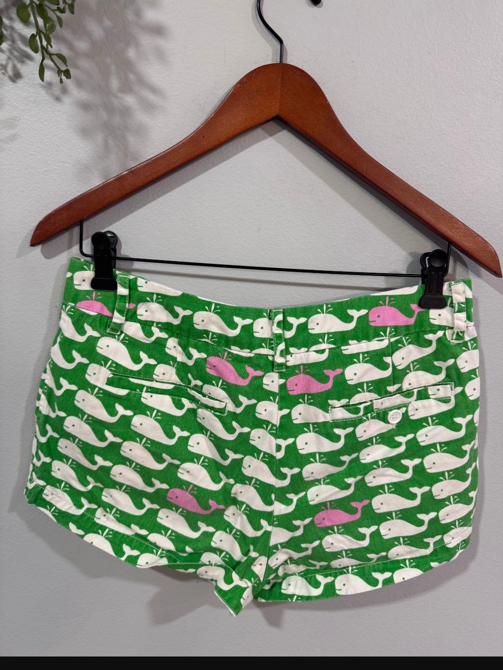 Macbeth Collection Green Whale Print Cotton Shorts Xs - Picture 4 of 6